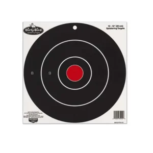 B/C TARGET DIRTY BIRD 8" BULLSEYE PAPER 25/PK ( 6 PER CASE )
