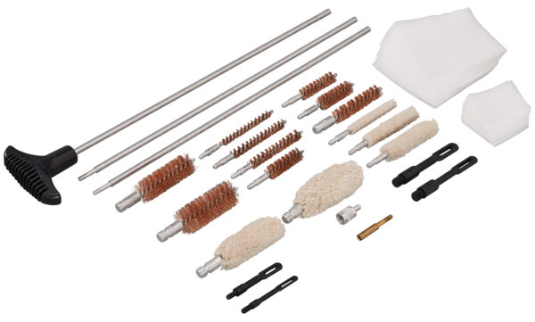 Hoppe's UAC76 Universal Accessory Cleaning Kit Multi-Caliber/Silver Hard Case