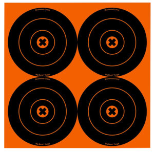 Birchwood Casey Big Burst 6″ Bull's-Eye Target, Black/Orange 12-Pack