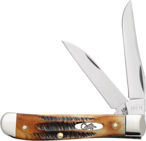 Case Knives Mini Trapper 6.5 BoneStag Folding Knife