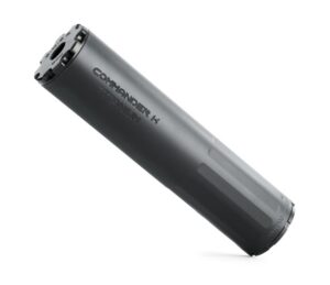 BOSS COMMANDER K - 1/2X28 9MM COMPACT LENGTH HIGH FLOW SILENCER TITANIUM CORE TUNED FOR SUBSONIC LOADS CMK-1560-9MM-TI-12-SE-BLK