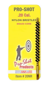 Pro-Shot 20NR Bore Brush .20 Cal Rifle #5-40" Thread Nylon Bristles Brass Core