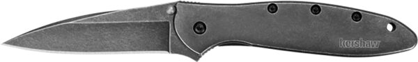 Kershaw Leek Blackwash Folding Knife, 410 Stainless Handle