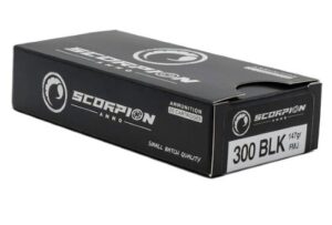 SCORPION 300 BLACKOUT - 147GR FMJ 20RD 10BX/CS