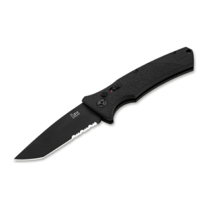 Boker Heckler & Koch FD01 Automatic Knife, Black Tanto D2