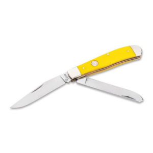 Böker TS 2.0 Trapper, 1095 Carbon Steel, Yellow Delrin