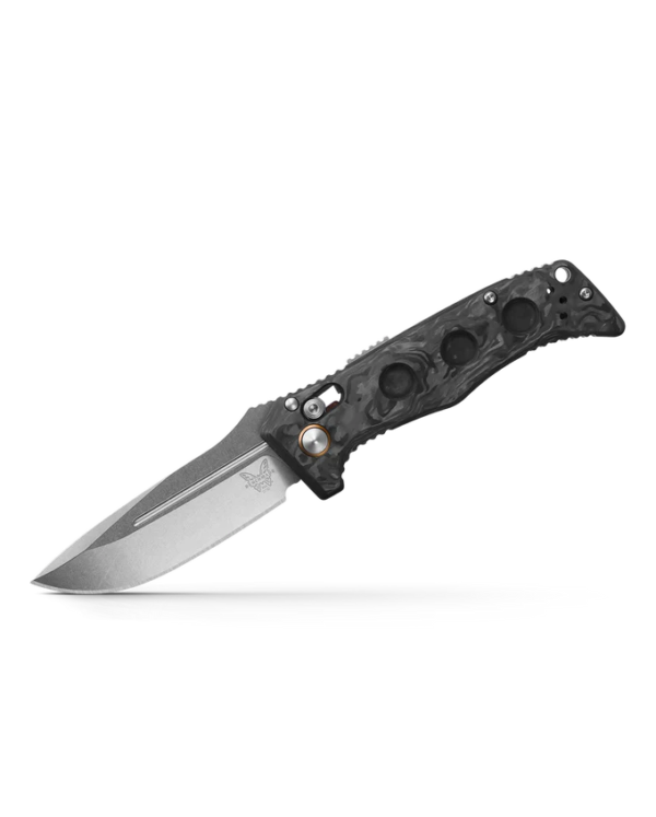 Benchmade Mini Auto Adamas Knife, Carbon Fiber, CPM-MagnaCut