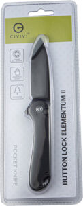 CIVIVI KNIFE ELEMENTUM II 2.96 - " G-10/BLK STONEWASH CLAM PACK - additional view