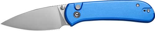 CIVIVI Qubit Button Lock Knife, Blue Aluminum Handle