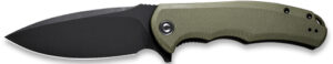 CIVIVI KNIFE PRAXIS 3.75" OD - GREEN G10/BLACK STN CLAM PACK