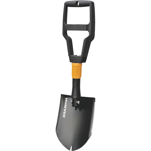 Humvee Folding Camp Shovel with Sawtooth Edge, Black