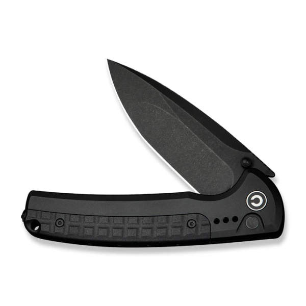 CIVIVI Sentinel Strike II Black Aluminum Flipper Knife, 3.7-Inch Nitro-V