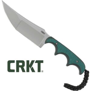 Minimalist Katana 3.26 inch Plain Bead Blast Edge with Teal Handle in Clam Pack