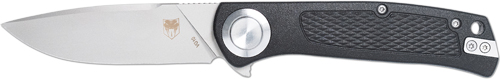 CobraTec EDC Scout Button Lock Folding Knife, Black Stainless