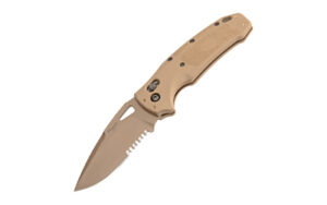 Hogue SIG K320 M17 3.5-Inch Drop Point Folding Knife, Coyote Tan