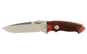 Hogue SIG EX-F01 Stainless Elite 5.5-Inch Fixed Blade Knife, Rosewood Scales