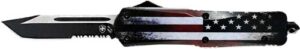 TEMPLAR KNIFE LARGE OTF FULL - US 3.5" BLACK TANTO SERRATED