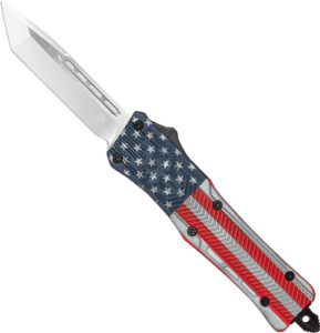 CobraTec CTK-1 Large 3-inch American Flag Cerakote Tanto OTF Knife