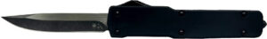 TEMPLAR KNIFE SLIM ZINC OTF D2 - BLK DROP POINT 3.1" BLK RUBBER