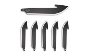Outdoor Edge 2.5-Inch Drop Point Replacement Blades, 6-Pack (Black)