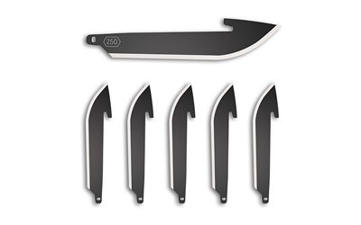 Outdoor Edge 2.5-Inch Drop Point Replacement Blades, 6-Pack (Black)