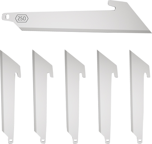 Outdoor Edge 2.5-Inch Utility Replacement Blades, 6-Pack (Stainless)