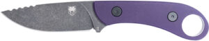 CobraTec D2 Skinner Fixed-Blade Knife, Purple G10