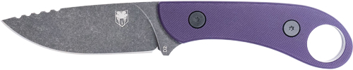 CobraTec D2 Skinner Fixed-Blade Knife, Purple G10