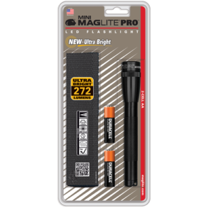 SP2P Mini Maglite Pro 2 AA-Cell LED Flashlight w/ Holster