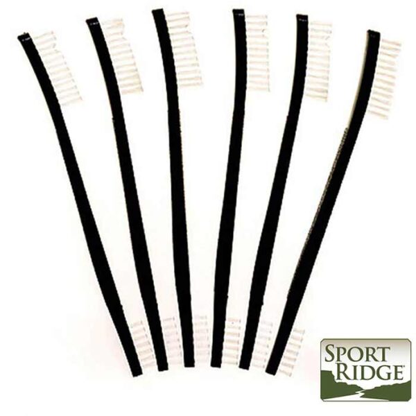 Double Ended Nylon Brushes 6 Pack Black