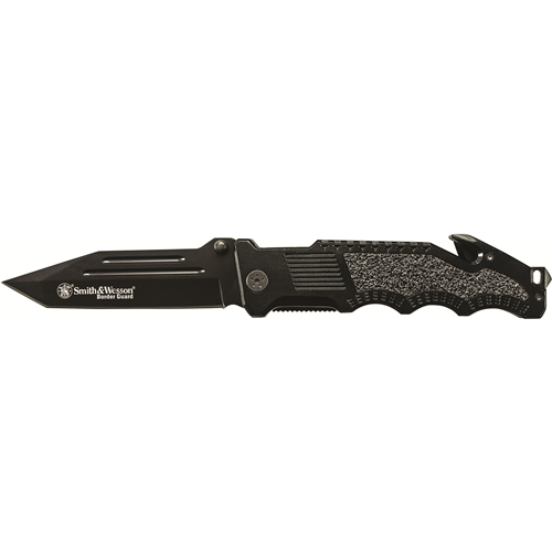 Smith & Wesson Border Guard 2 Tanto Manual Folding Knife, Plain Edge