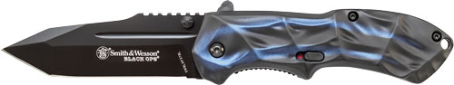 Smith & Wesson Black Ops 3rd Gen 3.4-Inch Blue Handle Assisted-Opening Folding Knife