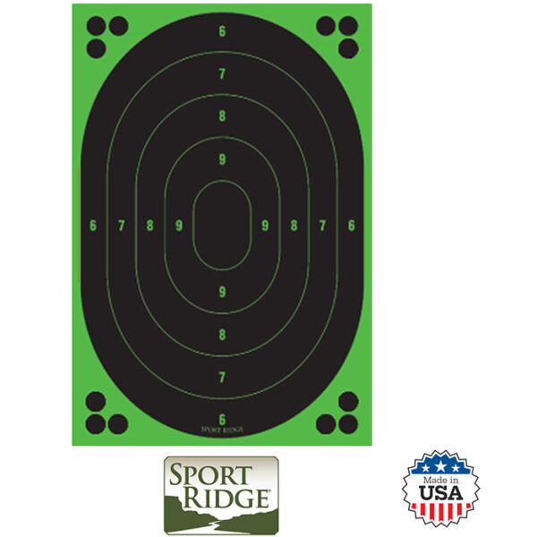 Reactive Target Oval 12.5x18.5 inch 5 Pack Black