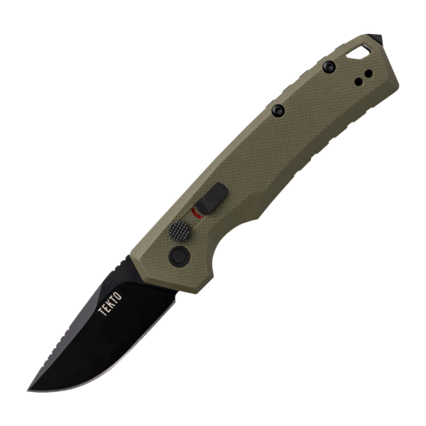 Tekto A3 Delta Mini OD Green G10 1.9-Inch Drop Point Automatic Knife