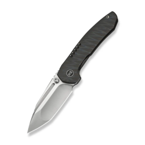 WEKNIFE Micro Trogon Thumb Stud Knife Tiger Stripe Pattern Flamed Titanium Handle