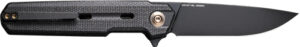 WE KNIFE NAVO 3.25" BLACK - CANVAS MICARTA STONEWASH