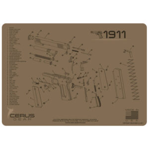 1911 SCHEMATIC HANDGUN PROMAT - COYOTE TAN