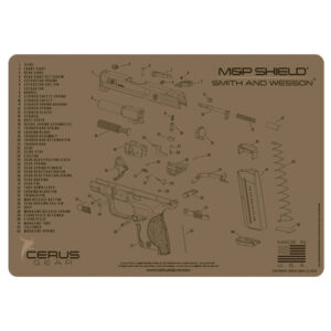 M&P SHIELD SCHEMATIC PROMAT - COYOTE TAN