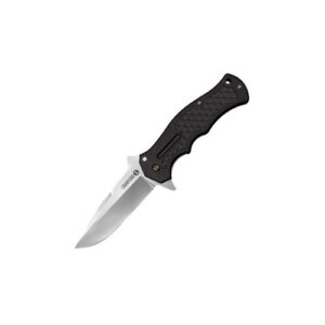 Cold Steel Crawford 1 Folding Knife, Black, Clip Point, Plain Edge, 3.5-Inch Blade