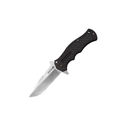 Cold Steel Crawford 1 Folding Knife, Black, Clip Point, Plain Edge, 3.5-Inch Blade