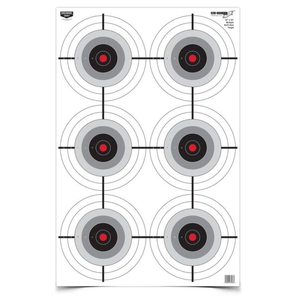 Birchwood Casey Eze-Scorer Multiple Bull's-Eye Paper Target 23"x35" 5/ct