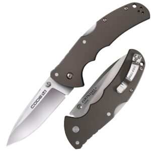 Cold Steel Code-4 Spear Point Lockback Knife Gray 3.5-Inch Satin