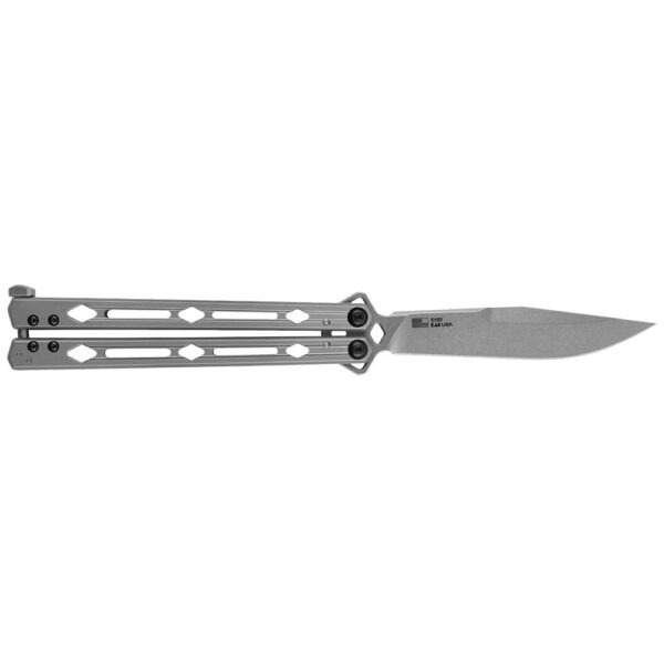 Kershaw Lucha Balisong Knife, 4.6-inch Drop Point, Silver
