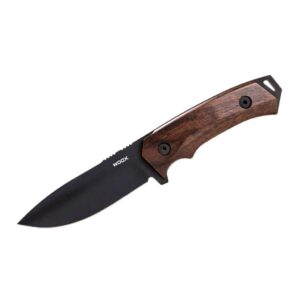 WOOX Rock62 Fixed Blade Knife, 4.25-inch Drop Point, Walnut