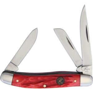 Roper Knives Stockman Chaparral Series Knife, Red Bone
