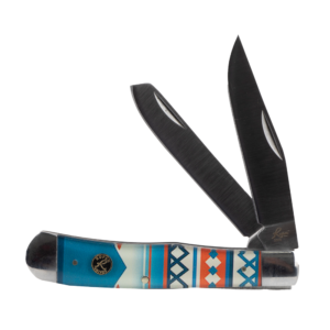 ABKT Roper Trapper Sunset Series Knife, 2-Blade, Western Handle