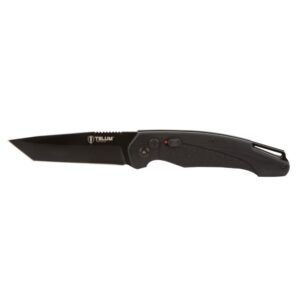 Telum Titan Black 4-inch Tanto Automatic Folding Knife