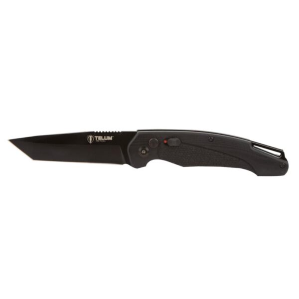 Telum Titan Black 4-inch Tanto Automatic Folding Knife