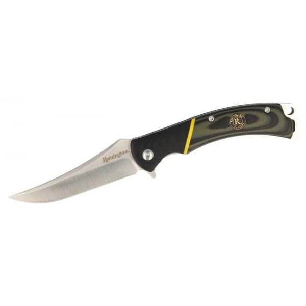 Remington Hunter Folding Knife 4" Trailing Point Blade Green