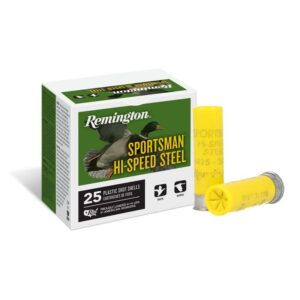 Remington Sportsman Hi-Speed Steel 20 Gauge 3-Inch 1 oz #2 Steel Shot, 25-Round Box